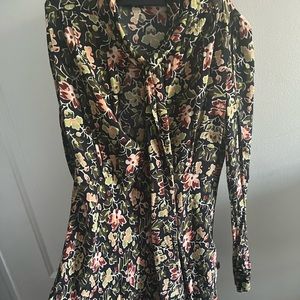 Zara mini dress with tie at neck